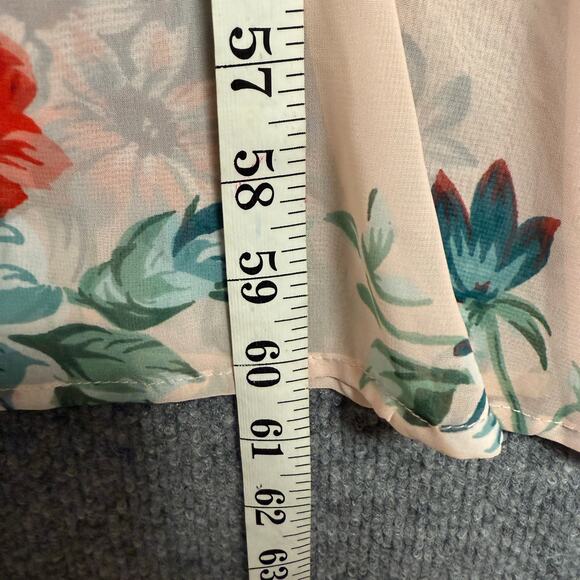 Lulu's Floral Maxi Dress - Pink and Green - Picture 15 of 15